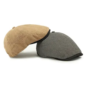 Bérets en maille respirante pour hommes et femmes en coloris kaki et gris foncé