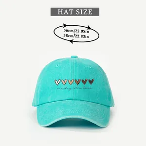 Détails de taille pour casquette vintage montrant le tour de tête de 56-58cm ici
