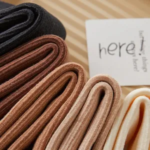 Thick thermal winter snow socks for women in five assorted earthy colors and ribbed knit texture