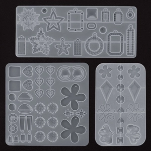 Transparent silicone resin molds for DIY water drop earrings and star-shaped pendants