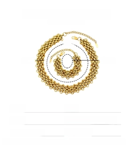 Detailed technical specifications for chunky stainless steel corn chain jewelry set