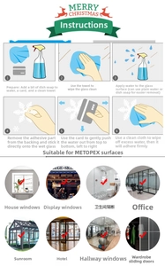 Detailed six-step guide for applying Christmas snowman window stickers on glass surfaces