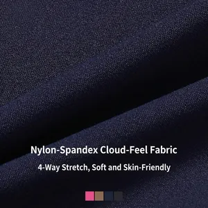 Navy blue quick-dry athletic jumpsuit with clouds-soft four-way stretch fabric