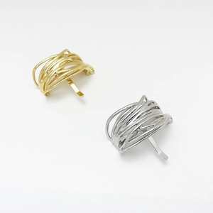 Minimalist U-shaped alloy hair hooks in gold and silver finish for ponytail decoration
