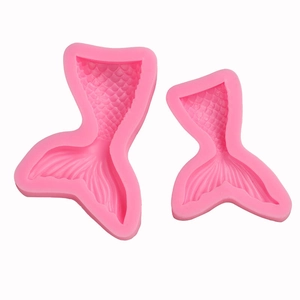 Moule En Silicone Queue De Sirène Outils De Cuisson Fondant Chocolat Décoration De Gâteau DIY Texture Résine Argile