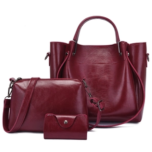 Women Tote And Crossbody And Wallet PU Leather Large Capacity Elegant Vintage Commuter Shoulder Bag Handbag