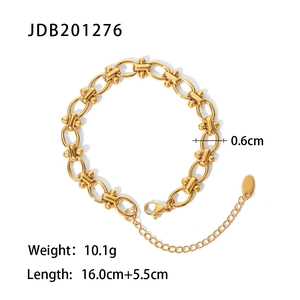 Polished 18K gold Cuban link bracelet 16cm plus 5.5cm extension in 0.6cm width