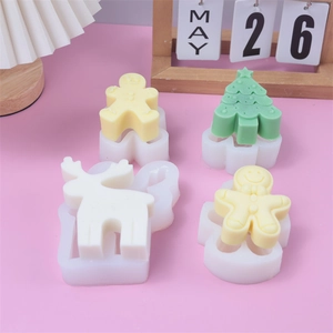Christmas tree gingerbread man silicone mold for candles and chocolates diy crafts