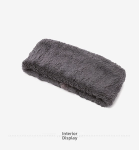 Detail view of the soft grey fleece lining showing thermal texture for winter warmth