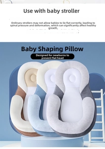 U-shaped baby positioning pillow with breathable mesh for flat head syndrome prevention