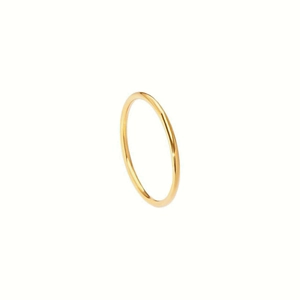 Minimalist S925 sterling silver toe ring with polished golden finish in slim design