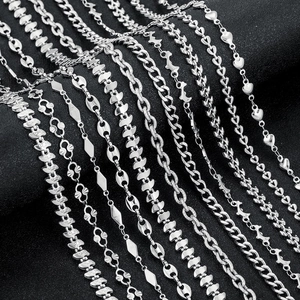 Stainless Steel DIY Jewelry Making Chains Bulk For Necklaces Bracelets Heart Figaro Cuban Twist Link Multi Styles