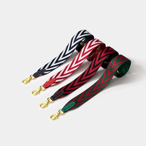 Chevron Woven Bag Strap Replacement With Cowhide Leather Ends And Metal Buckles Retro Shoulder Crossbody Accessory