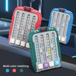 Multi-color rhythmic dance machine for kids with four tracks and LED scoring display