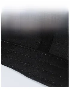 Detail of the widened moisture-wicking sweatband with reinforced stitching on a black cap