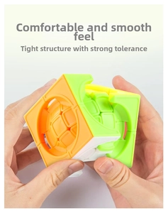 Internal structure detail of professional speed cube showing smooth spherical track system