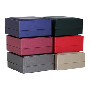 Luxury satin jewelry boxes in six elegant colors for rings and necklace storage