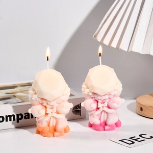 DIY καλούπι σιλικόνης αρκουδάκι για κεριά τριαντάφυλλο διαμάντι και διακοσμητική ρητίνη