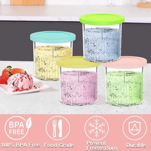 Ninja Creami NC500 NC501 series replacement pints with colorful lids for storage