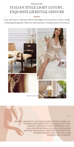 Detailed close-up of champagne gold satin robe with elegant V-neck and belted waist design