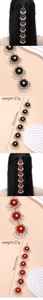 Close-up of ethnic style floral head chain with water drop pearls and rhinestones details