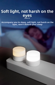 Dual color temperature USB night lights with soft warm and cool white eye protection glow