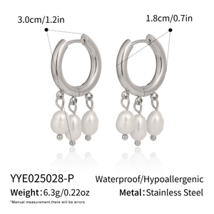Spécifications détaillées des dimensions pour boucles d'oreilles perles en acier