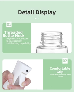 Detailed macro view of the non-slip threaded bottle neck and ergonomic spray head