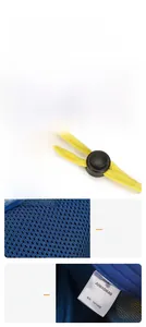 Detail of kids sun hat featuring breathable mesh lining and adjustable windproof cord