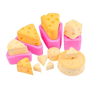 Simulation Cheese Shape Silicone Molds For DIY Handmade Candle Soap Making Realistic Food Grade Cake Decorating Tools