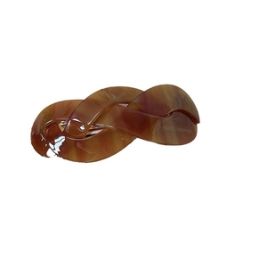 French vintage tortoiseshell acetate twist hair clip for elegant ponytail styling