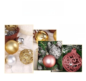 Palline per albero di Natale in plastica vuota elettroplaccata decorazioni festive sospese