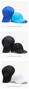 Various colors of breathable quick-dry mesh baseball caps for outdoor sun protection