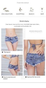 Detailaufnahme blauer Denim-Shorts mit hoher Elastizität und Used-Effekt für schlanke Passform