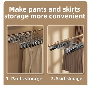 Detailed comparison of multi-clip metal hangers for organized pants and skirts storage