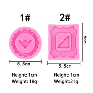 Pink silicone lace garland and vintage frame molds for cake decorating and DIY baking