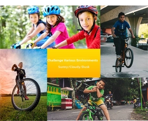 Occhiali da ciclismo per bambini in vari ambienti sportivi all'aperto