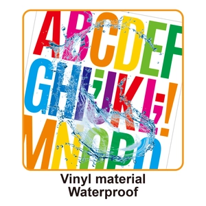 3 inch waterproof vinyl alphabet stickers for DIY mailbox and car decoration with water splash