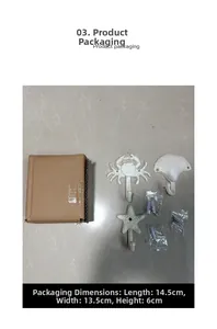 Drei maritime Wandhaken aus Gusseisen mit Krabbe, Seeschnecke und Seestern inkl. Zubehör
