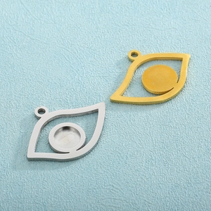 Hollow Eye of Horus stainless steel pendants in gold and silver finishes for jewelry DIY