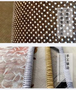 Detail of anti-slip rubber backing and precision hand-stitched edges on entry mat