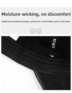 Détail macro du large bandeau anti-transpiration à l'intérieur de cette casquette