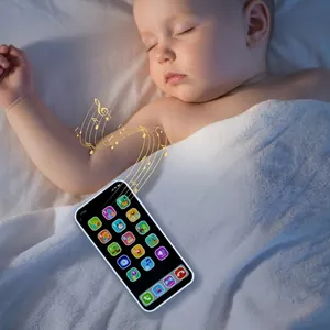 Educational baby toy phone with music and soft light for soothing infant sleep and early learning