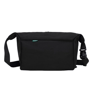 Borsa a tracolla nera stile giapponese con cinturino regolabile e grande capacità in nylon