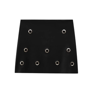 Jupe Courte Trapèze Sexy pour Femmes Avec Oeillets en Anneau Métallique Taille Haute Noire Mode d'Été Vêtements de Club