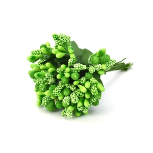 Artificial green berry stem bundles for DIY crafts and home festive floral arrangements