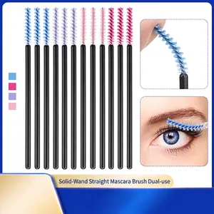 Disposable Eyelash Brushes Mascara Wands Spoolies Makeup Tool Brow Comb Flexible Head Spiral Bristles Nylon Plastic