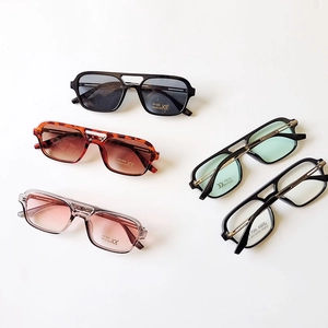Collection de lunettes de soleil carrées à double pont avec protection UV400