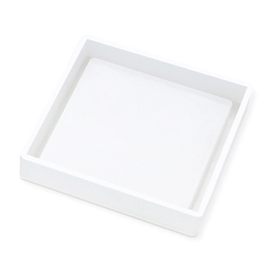 Square silicone coaster mold for crystal resin casting with raised edges and smooth finish