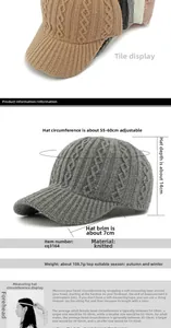Tableau des tailles détaillé pour la casquette de baseball en tricot et guide de coupe